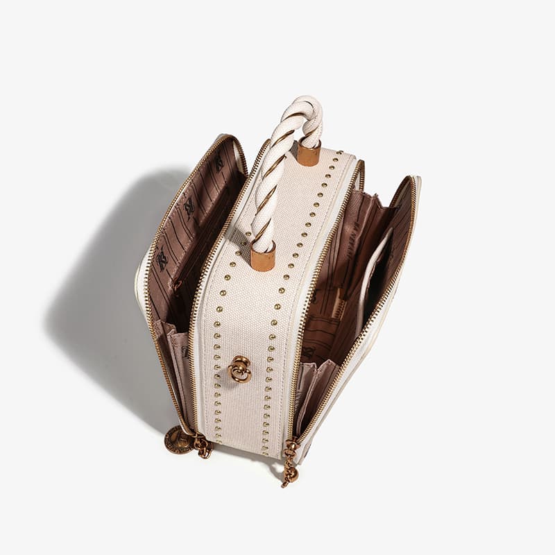 Hong Kong Authentic Embroidered Handheld Perfume Box Bag 2026 New Style High-End Popular Shoulder Bag Fashionable Crossbody Bag