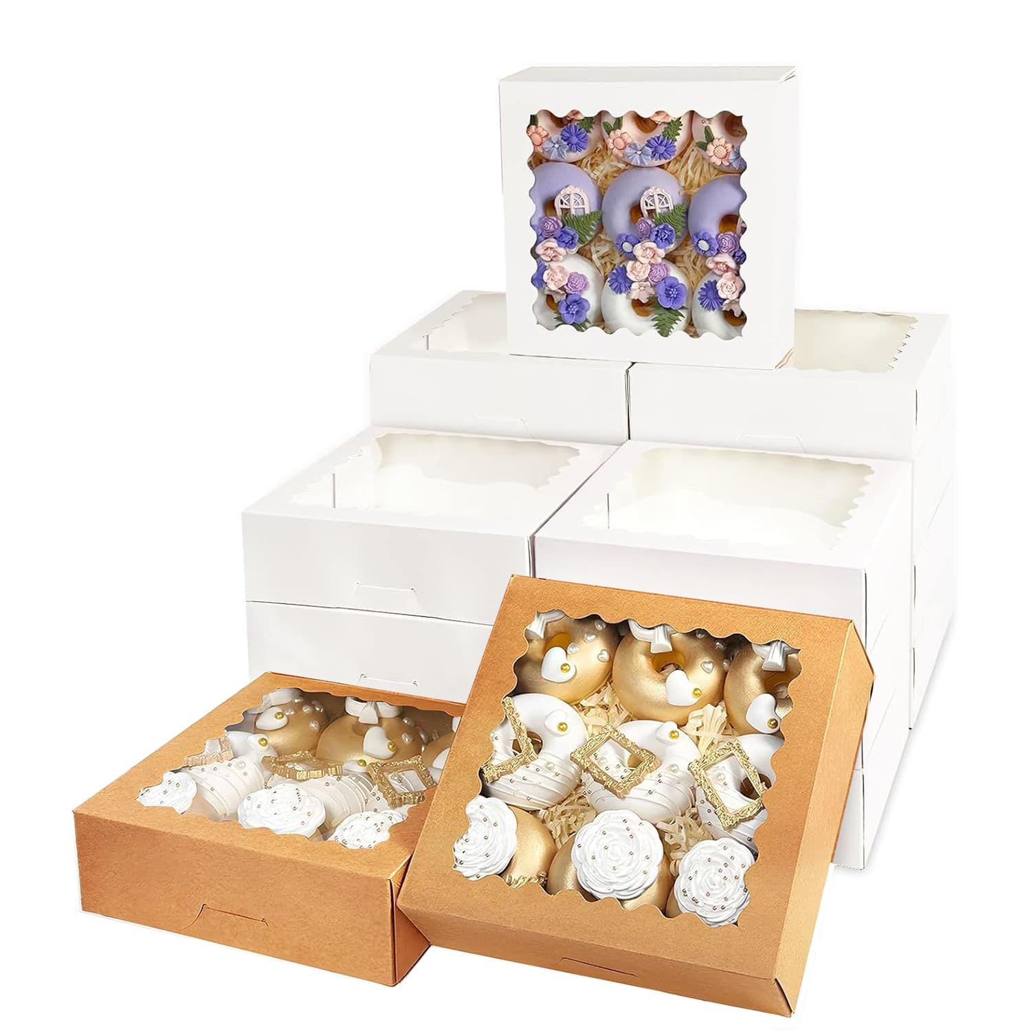 Cross-border popular birthday party window gift box wedding party packaging box window pastry packaging box Valentine's Day
