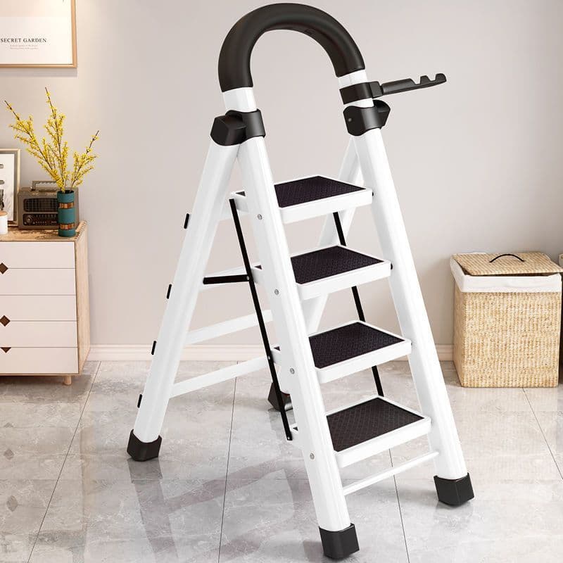 Household Folding Ladder, Thickened Carbon Steel A-Frame Ladder, Mobile Staircase, Telescopic Step Ladder, Multi-Functional Indoor Ladder