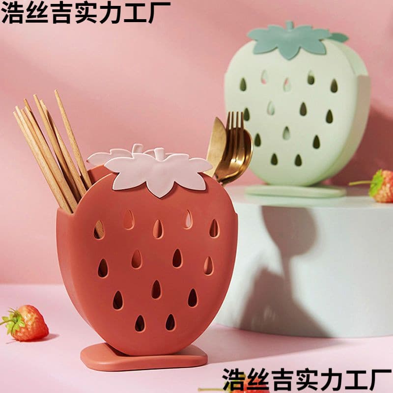 Popular Style Chopstick Basket, Household Chopstick Holder with Drainage Tray, Kitchen Utensil and Spoon Storage Box