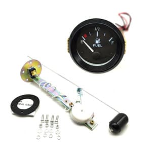 12V Universal 52mm Black Face Pointer Fuel Level Gauge with Fuel Float for Car Modification