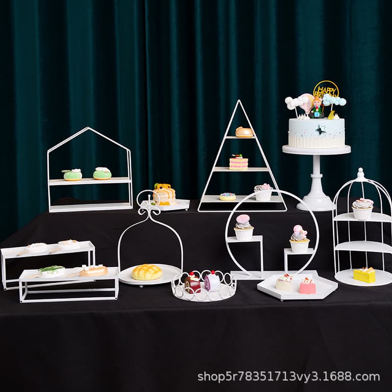 Hotel buffet display stand tray set tea break afternoon tea snack stand cake stand wedding dessert table decorations