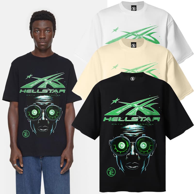 American HELLSTAR Short Sleeve T-shirt Men's Ins High Street T-shirt Women's Base Layer Top Summer