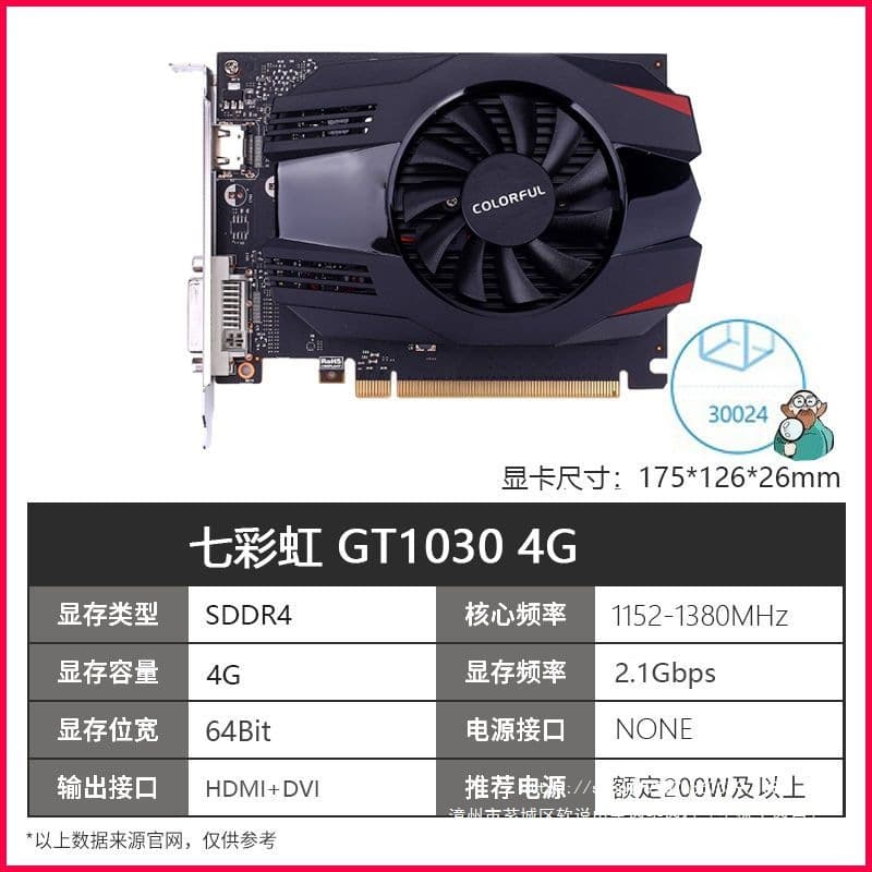GT1030 4G Discrete Graphics Card 1050ti Graphics Card No External Power Required Office Gaming Graphics Card LOL