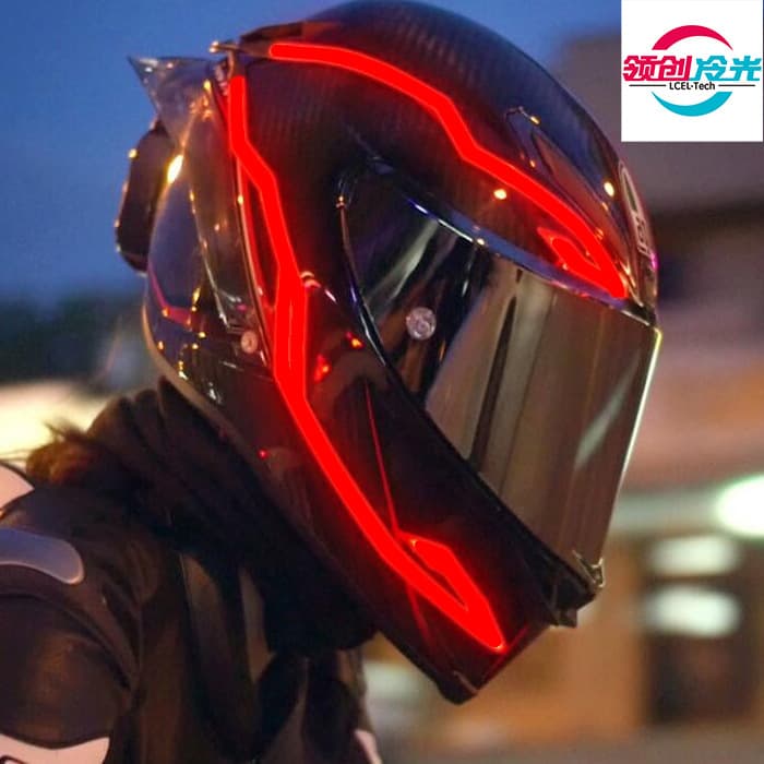 LED helmet light, motorcycle helmet light, USB light strip, LED helmet light strip manufacturer, EL helmet strip
