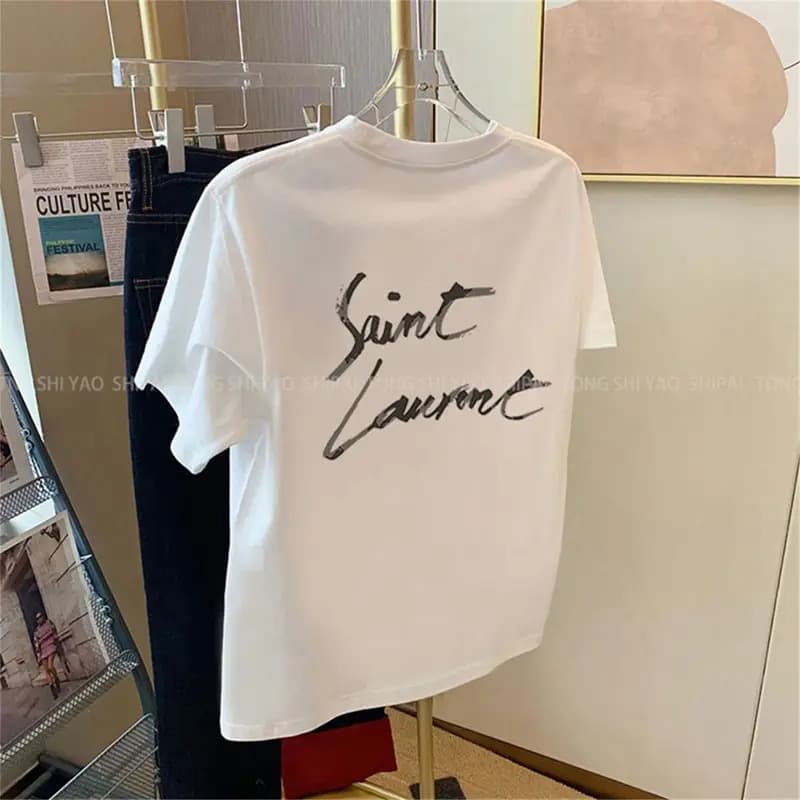 European cotton TOversize short-sleeved t-shirt women's and men's summ