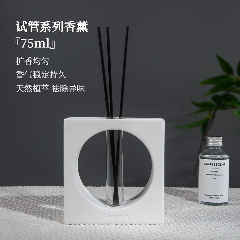 Geometric Shape Flameless Aromatherapy Test Tube Reed Diffuser for Home Indoor Long-Lasting Scented Air Freshener Decoration