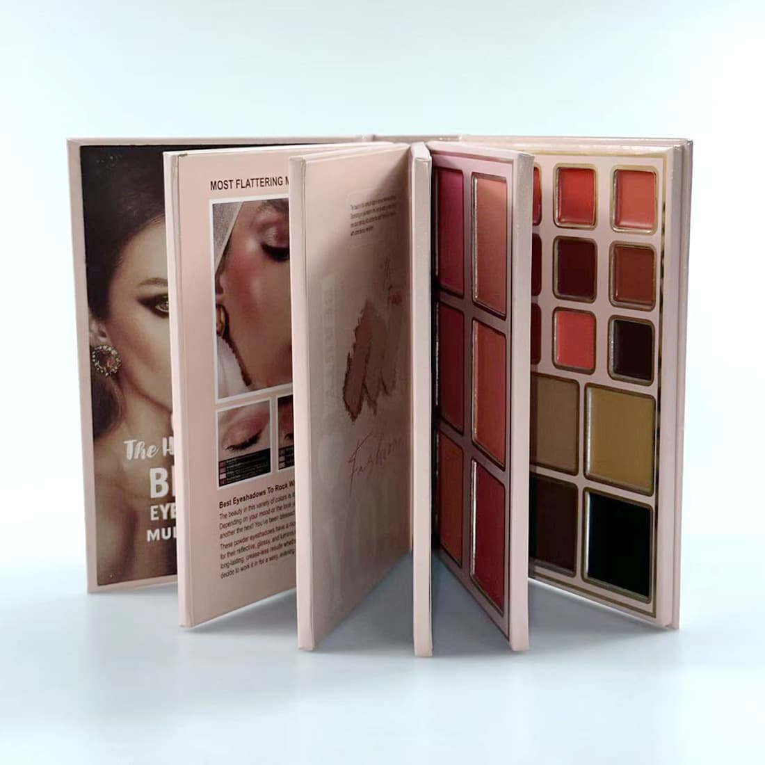 [Cross-border Exclusive] 5-Layer Eyeshadow Palette - Shimmer, Matte, Earth Tones - Long-Lasting Makeup for Exporters (BOOK Color)