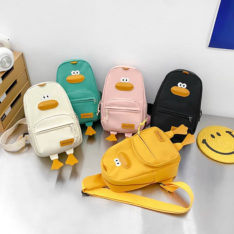 New Korean-style cartoon chest bag for children, crossbody bag for kindergarten boys and girls, cute shoulder bag for toddlers