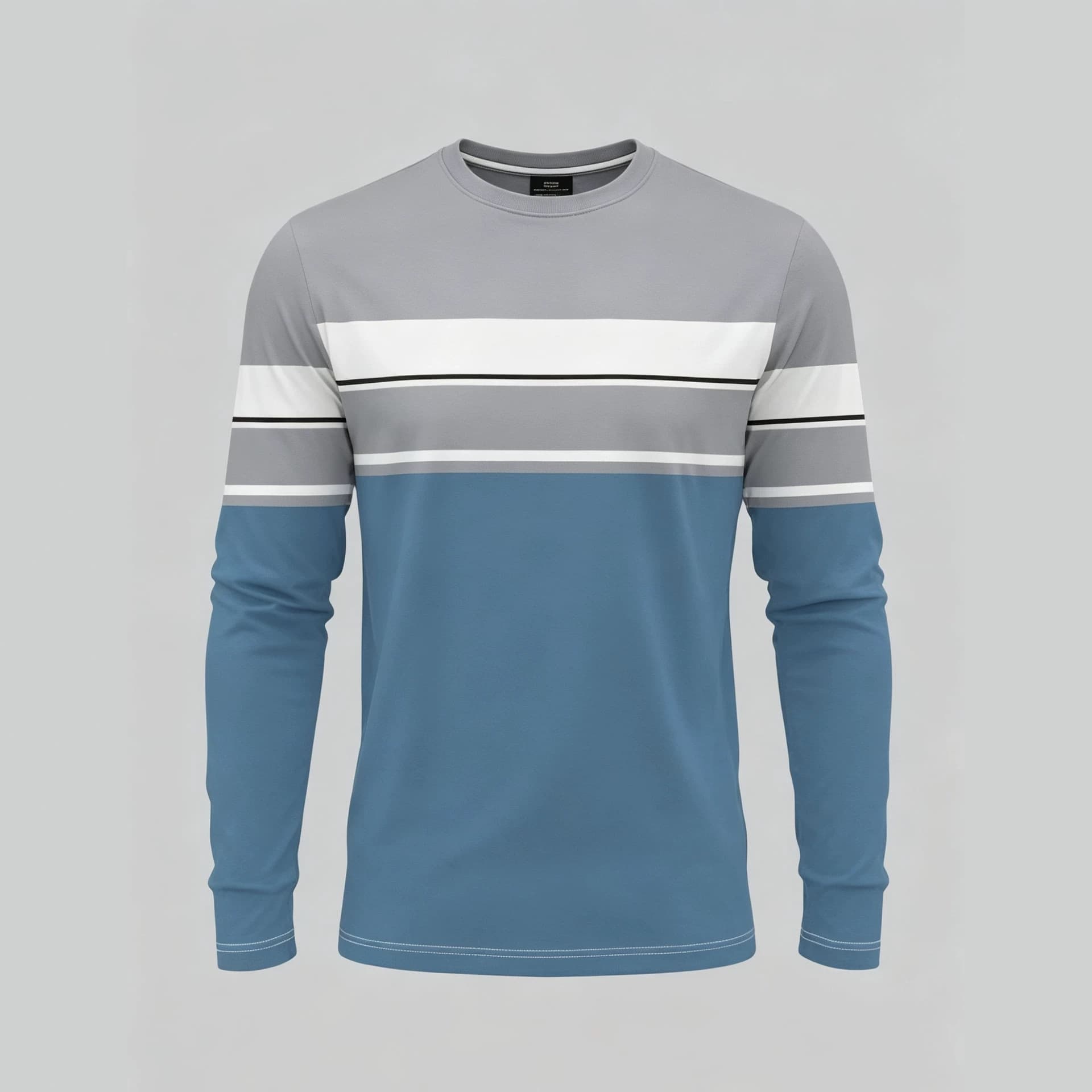 Support multi-platform drop shipping original factory direct sales new European and American style cross-border digital printing long-sleeved men's T-shirts