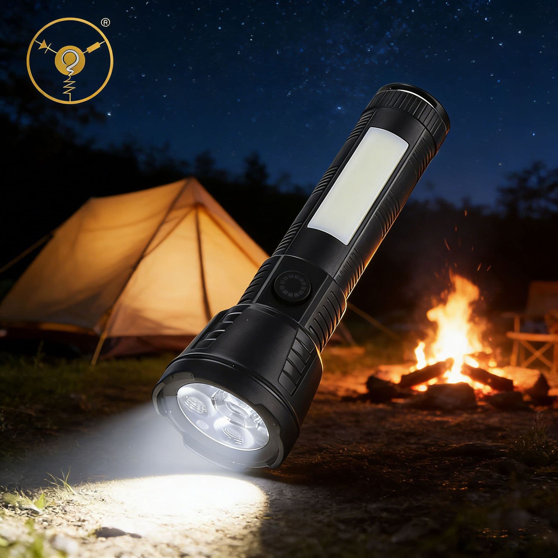White Laser Flashlight Multi-Function Strobe Flashlight Rechargeable High-Power Flashlight with Side Light Mini Small Flashlight