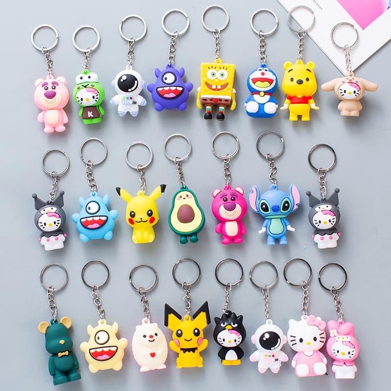 Cartoon Keychain Pendant Charm Kindergarten Small Gift Elementary School Student Backpack Doll Bag Popular Accessory