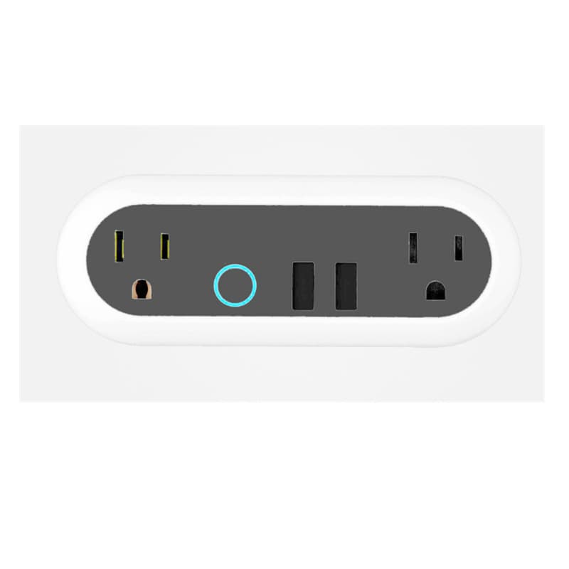 Matter Tuya WiFi Smart Plug Compatible with HomeKit, Alexa, Google, US Standard Power Strip
