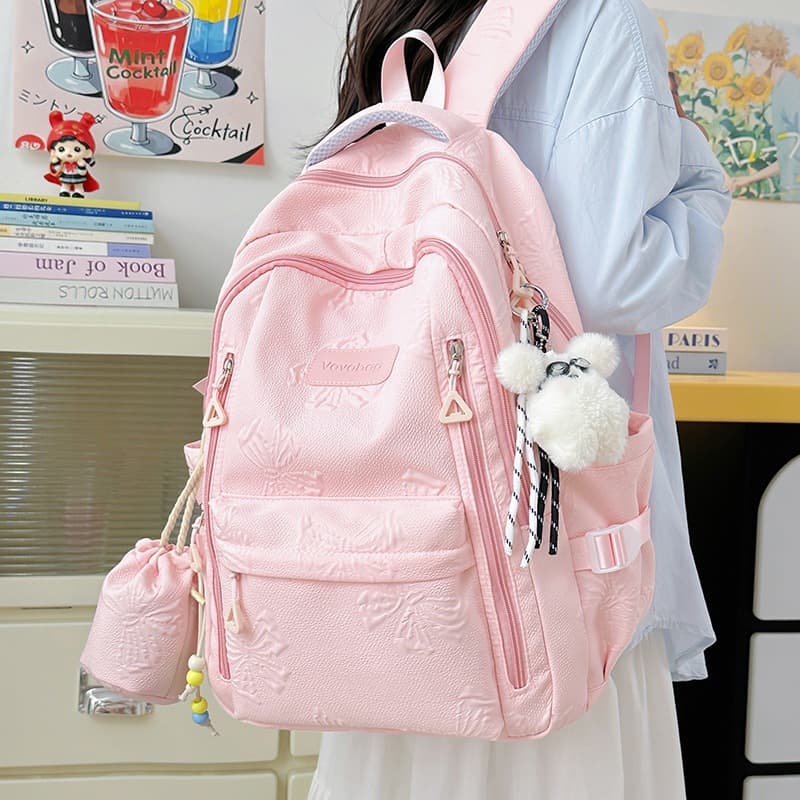 High School Girl Backpack Korean Style Lightweight Large Capacity School Bag Ins Style