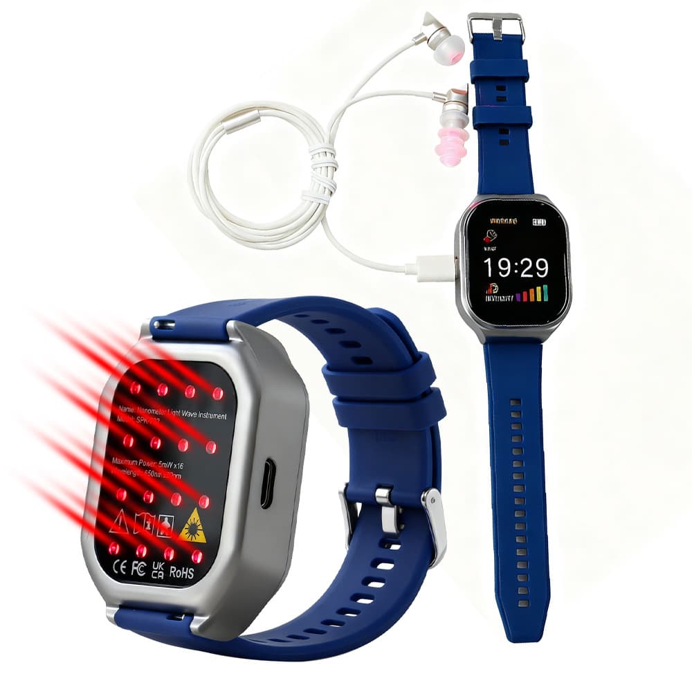 Manufacturer Direct Supply 16-Hole Semiconductor 650nm Laser Nano Irradiation Watch-Style Therapy Device Ear Nose Light Wave Irradiation
