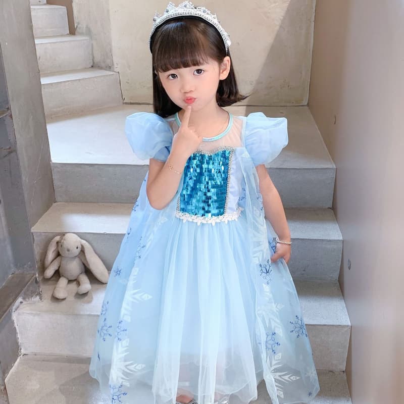 Girls Dress Export Children's Clothing Frozen Elsa Princess Dress Queen Elsa Gown Christmas Tulle Skirt