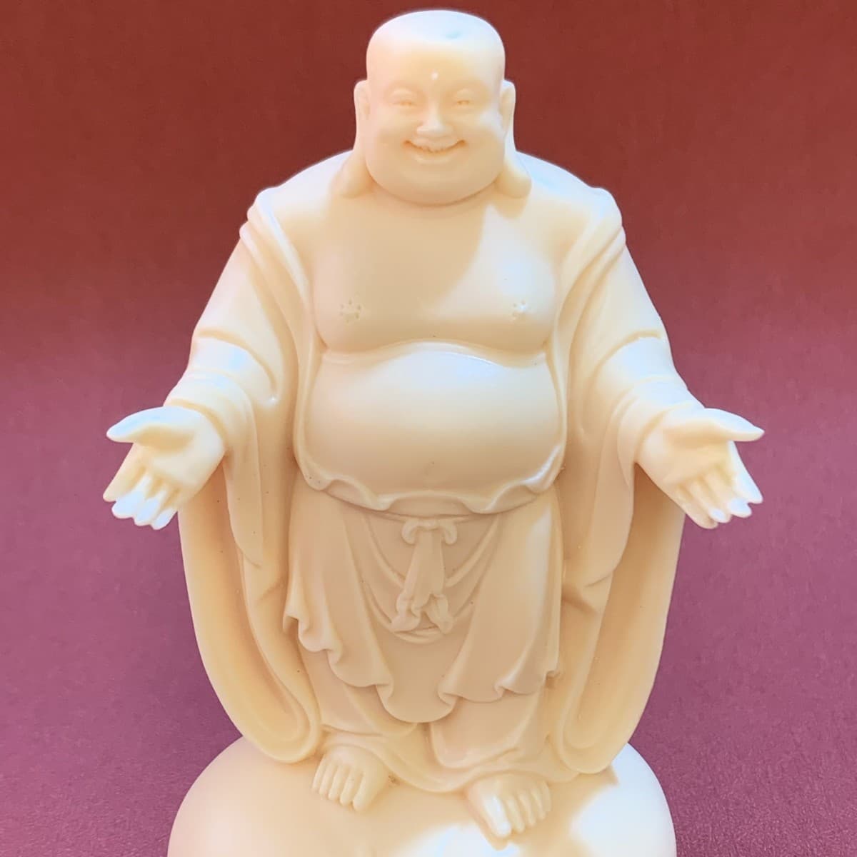 Factory Direct Supply Ivory Fruit Happy Maitreya Buddha Ornament Big Belly Laughing Buddha Wealth Ingot Buddha Statue Home Office Entryway