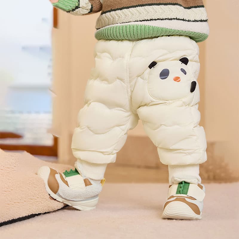 Baby Children's Down Pants Boys and Girls Outerwear Lightweight Winter Thickened Small to Medium Kids Infant Casual Warm Pants