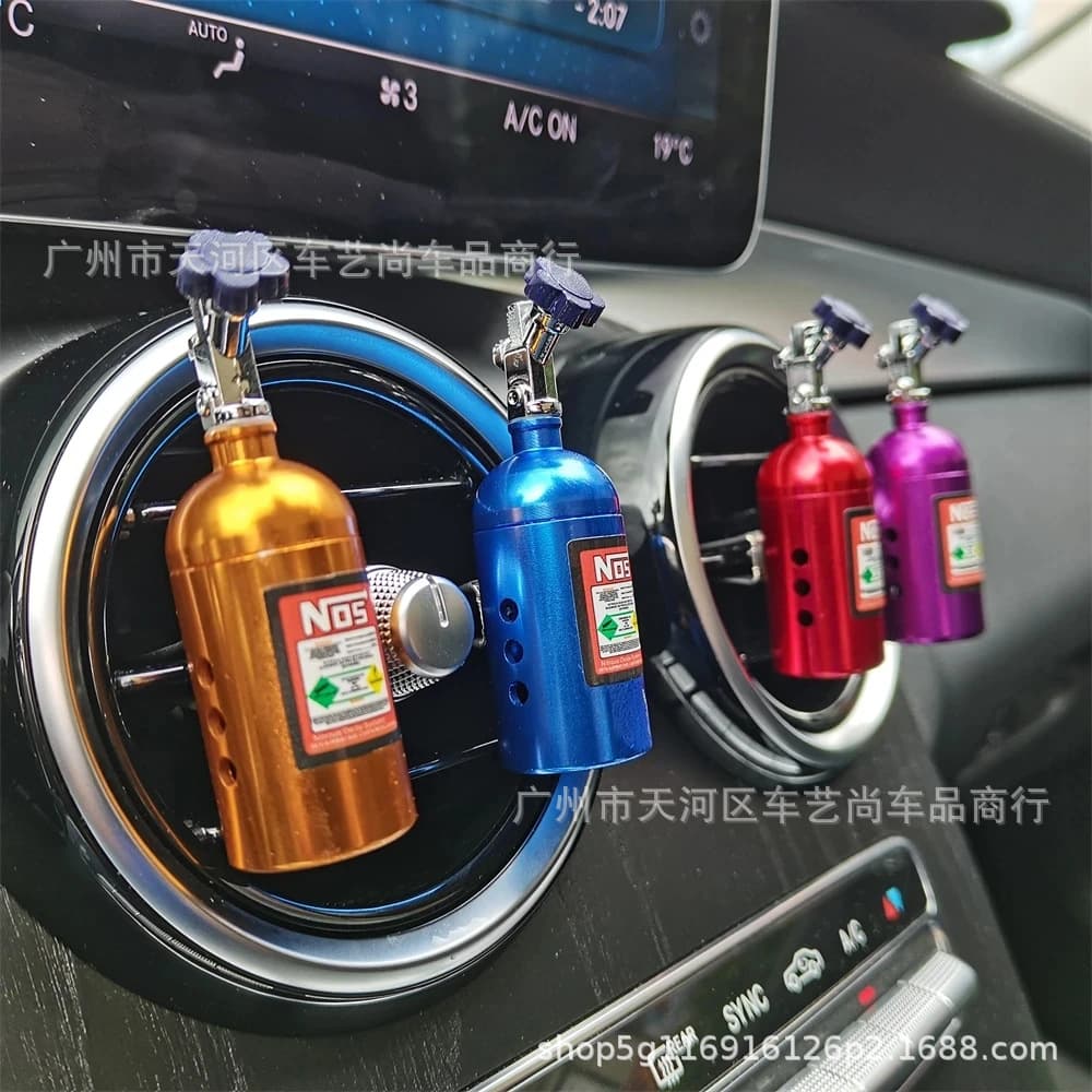 Cross-border Hot Selling NOS Vent Clip Perfume Car Fragrance Nitrogen Bottle Decorative Aromatherapy Car Modification Scent Ornament