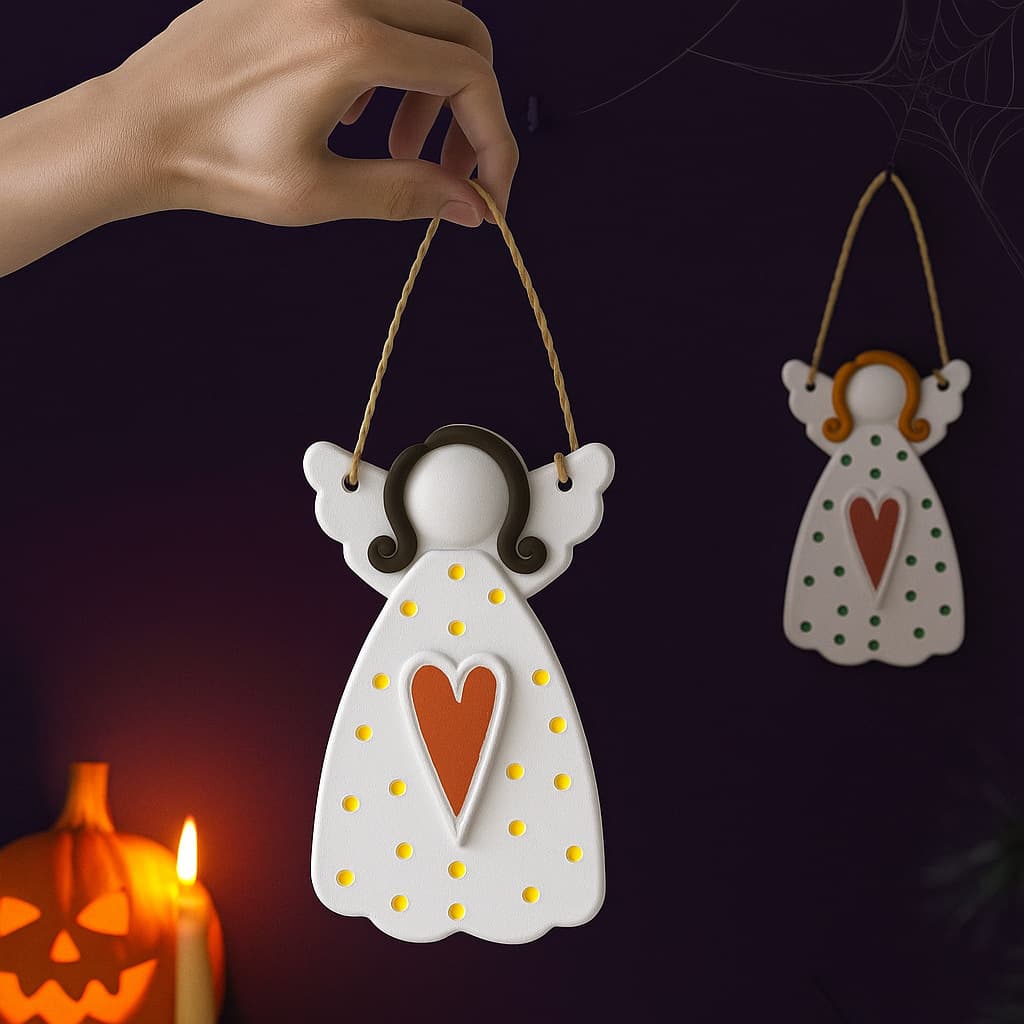 Sweet DIY Crystal Resin Mold Aromatherapy Plaster Large Medium Small Angel Wing Girl Pendant Silicone