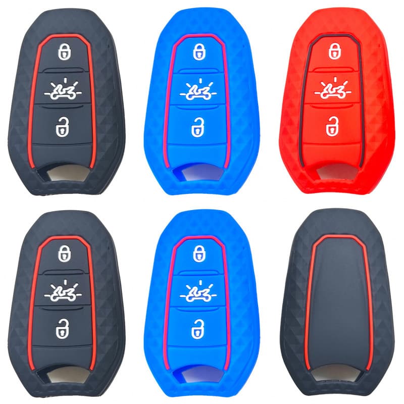 Suitable for Peugeot Django motorcycle key cover Peugeot Django remote control 3-button silicone key protective cover Lingbo