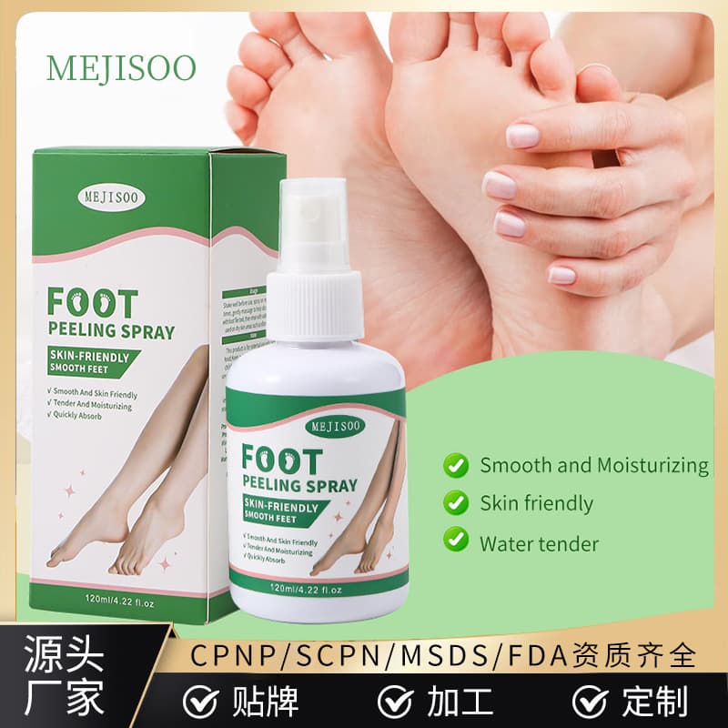 Cross-border ready-to-ship Foot Peeling Spray for exfoliation, OEM/ODM available from export manufacturer