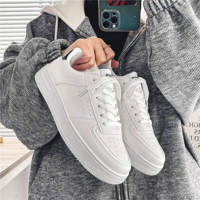 Air Force No.1 Men's Small White Shoes Spring Season Breathable Versatile Casual Student Pure White Sport Board Shoes
