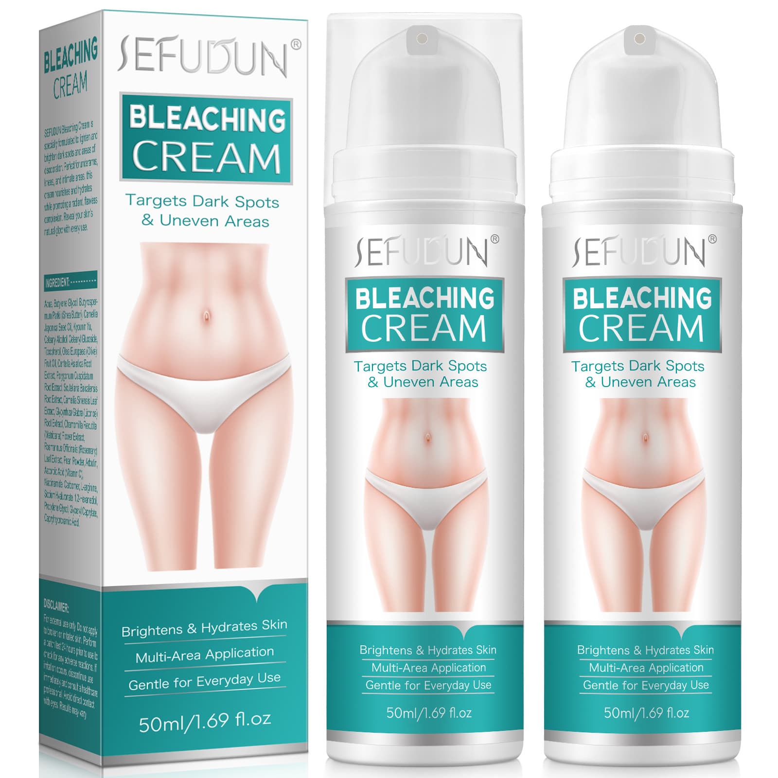 Cross-border SEFUDUN private parts whitening cream armpits and knees private parts moisturizing darkening whitening cream 50ml