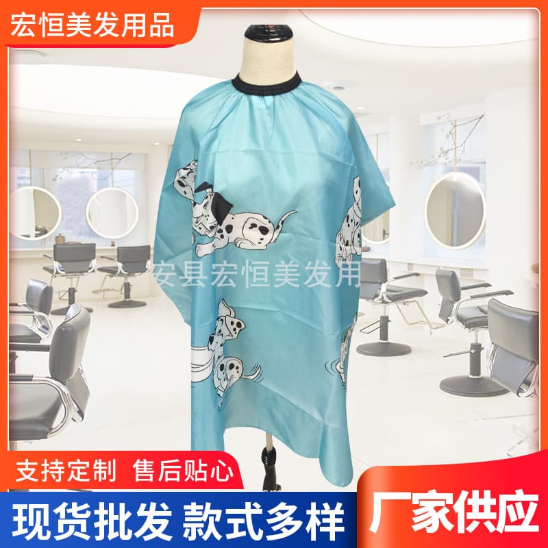 Kids Haircut Cape Cartoon Pattern Hairdressing Cape Dog Mickey Mouse Pattern Hair Scarf