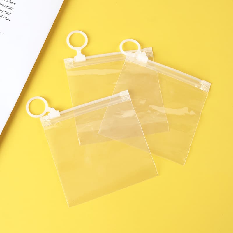 Pindou pull-tab storage bag thickened frosted transparent packaging finishing self-sealing zipper bag pull-tab storage bag customization