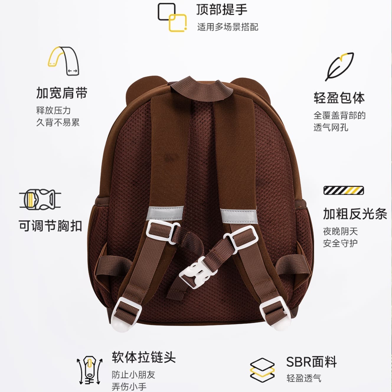 New Sesame Baby Kids 3D Backpack for Toddlers, Double-Shoulder Kindergarten Daypack for Outdoor Play