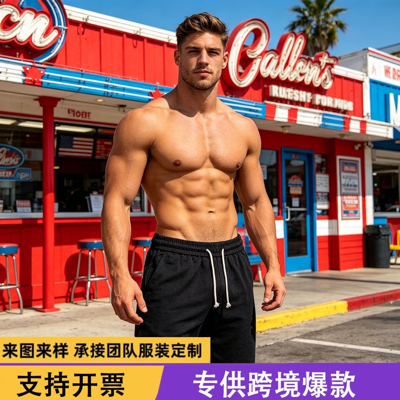 Cross-border foreign trade American trendy casual versatile new training pants summer men's fitness shorts five-point sports pants