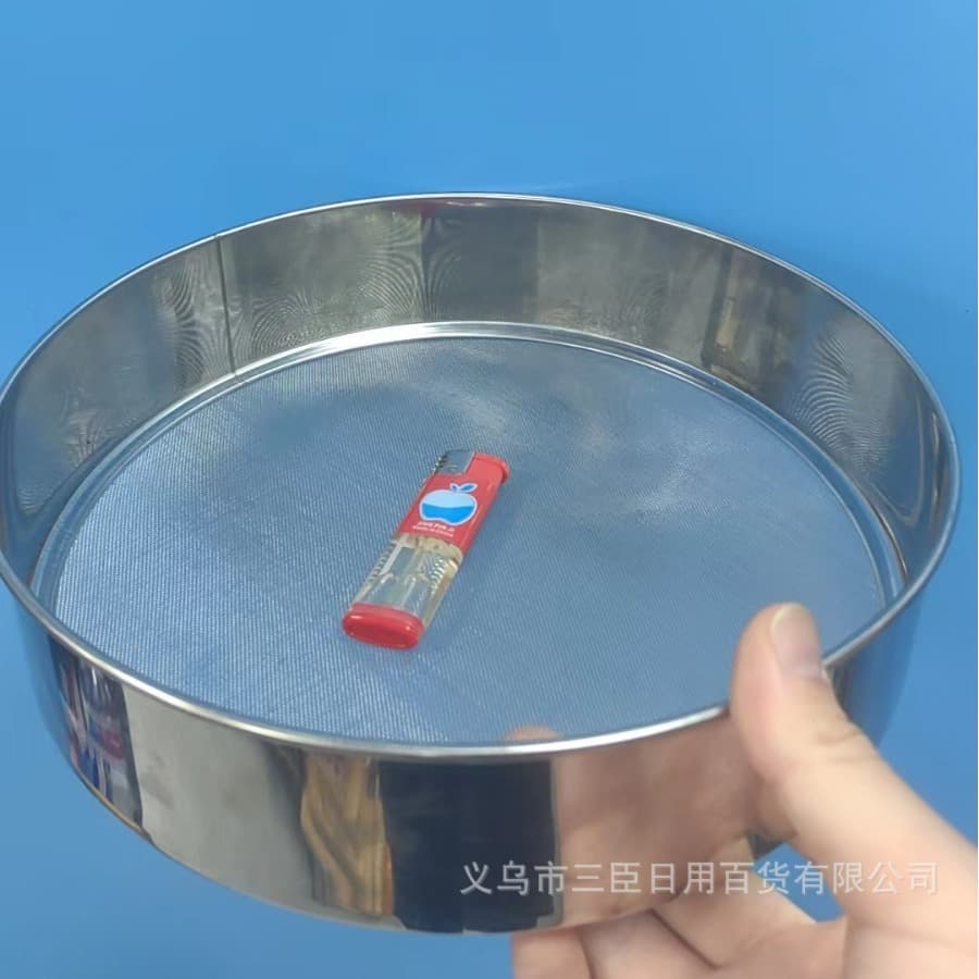 27cm flour sieve, home use 40-mesh high-quality thickened fine stainless steel flour sieve, baking tool flour mesh wholesale