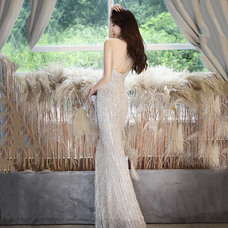 Sexy Evening Dress Women Queen Style 2026 New Birthday Dress Banquet Elegant Fishtail Summer