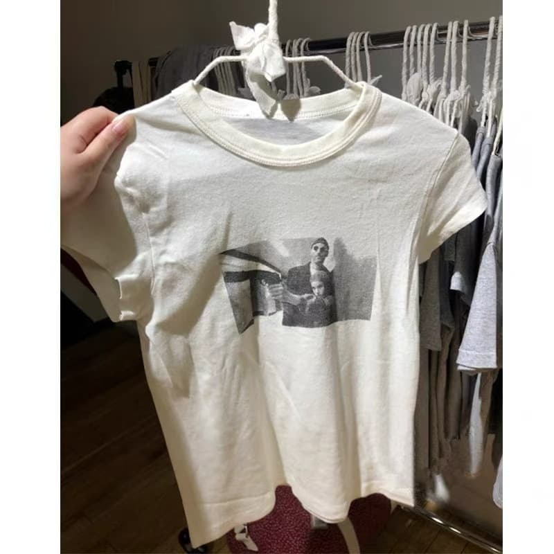 BM Style New American The Professional-Inspired Slimming Short-Sleeve T-Shirt Versatile Crew Neck Crop Top for Women Trendy