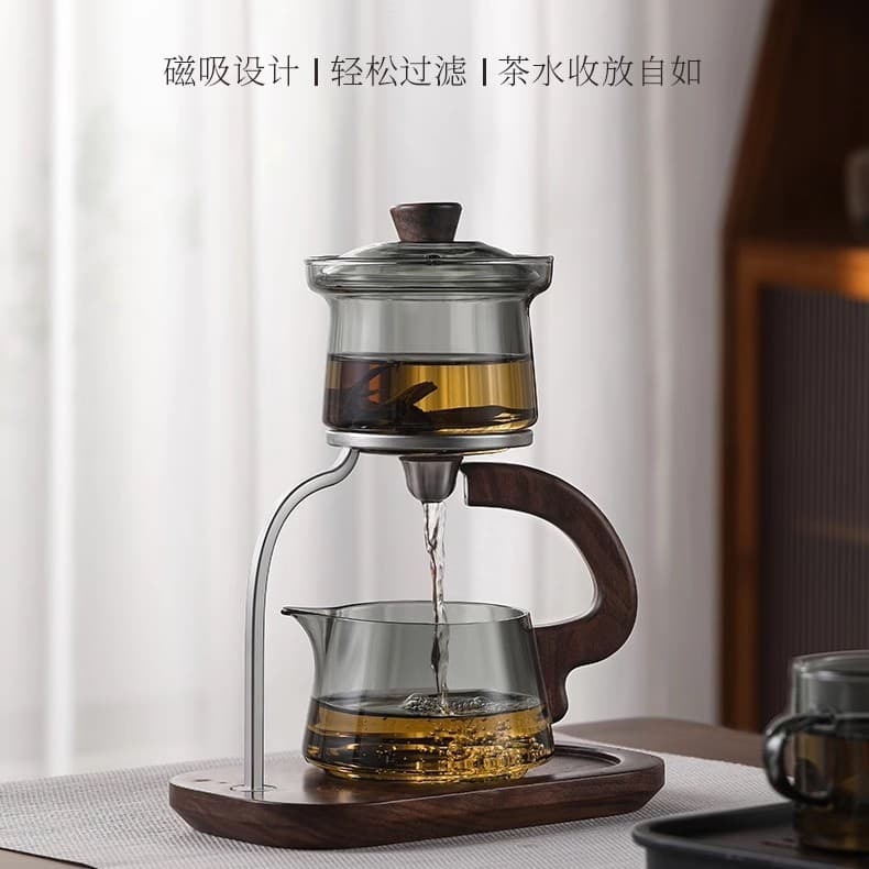 Tea set, luxurious teapot, tea and water separator glass, 2024 new model, automatic tea maker for home use, perfect for lazy people.