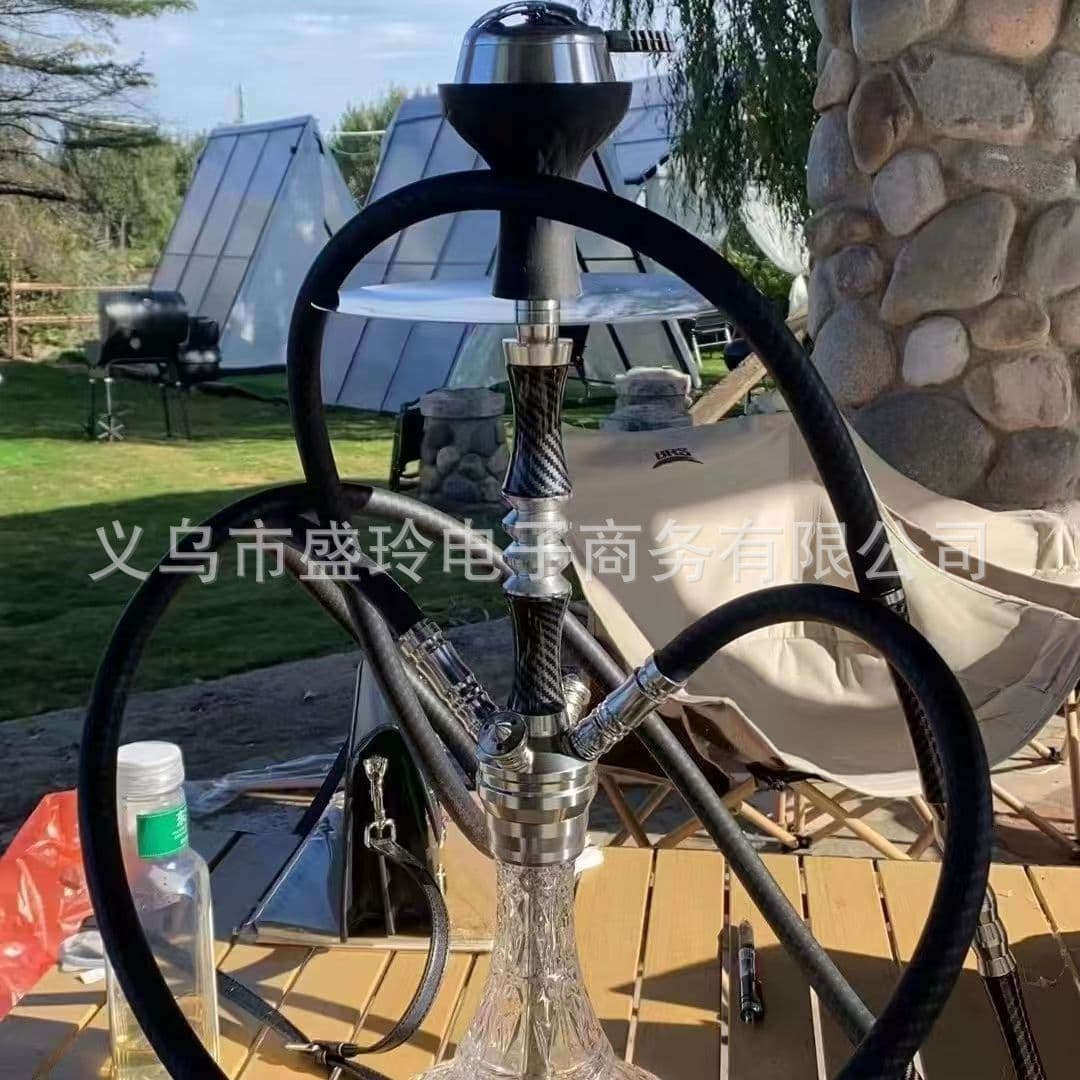 Arabic shisha bar new large size 60cm Crystalia carbon fiber alloy pot shisha