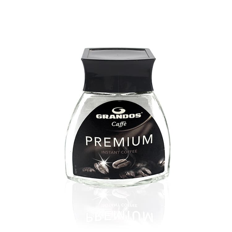 Factory Wholesale Coffee Canister Storage Jar Candy Jar 100g Black Lid Transparent Glass Jar Coffee Canister Black Lid