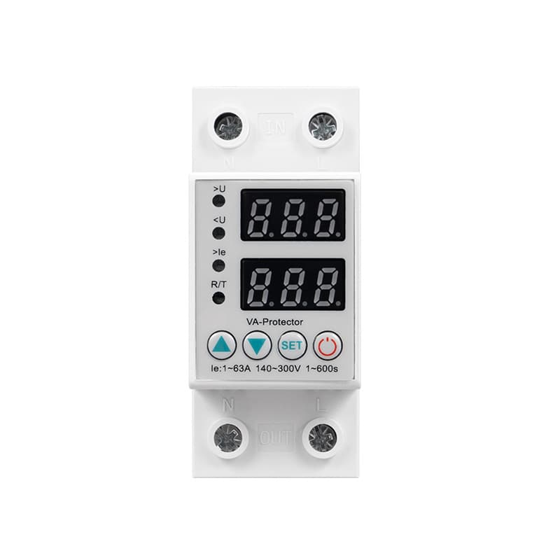Cross-border Silver Label 220V Smart Protector Overvoltage Undervoltage Overcurrent 40A/63A Auto Reset Protector