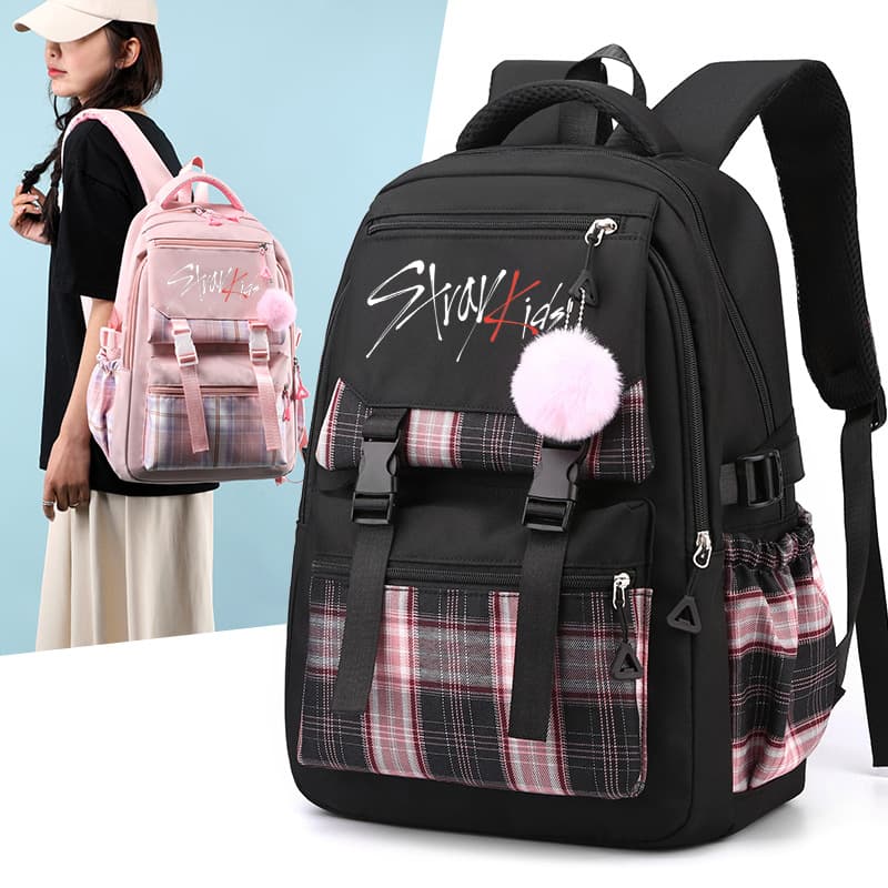 Stray Kids Group Merchandise Backpack, School Bag, Korean Style, Large Capacity, New for Students Men and Women