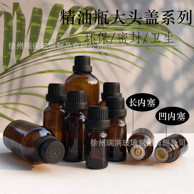 Essential oil bottle with large-head cap dropper seal, aromatherapy single-origin manufacturer massage/scraping body oil in stock
