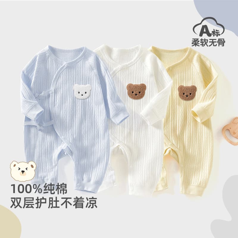 Baby Cotton Bodysuit Spring Autumn Winter Sleepwear Newborn Unisex Infant Romper Crawling Suit