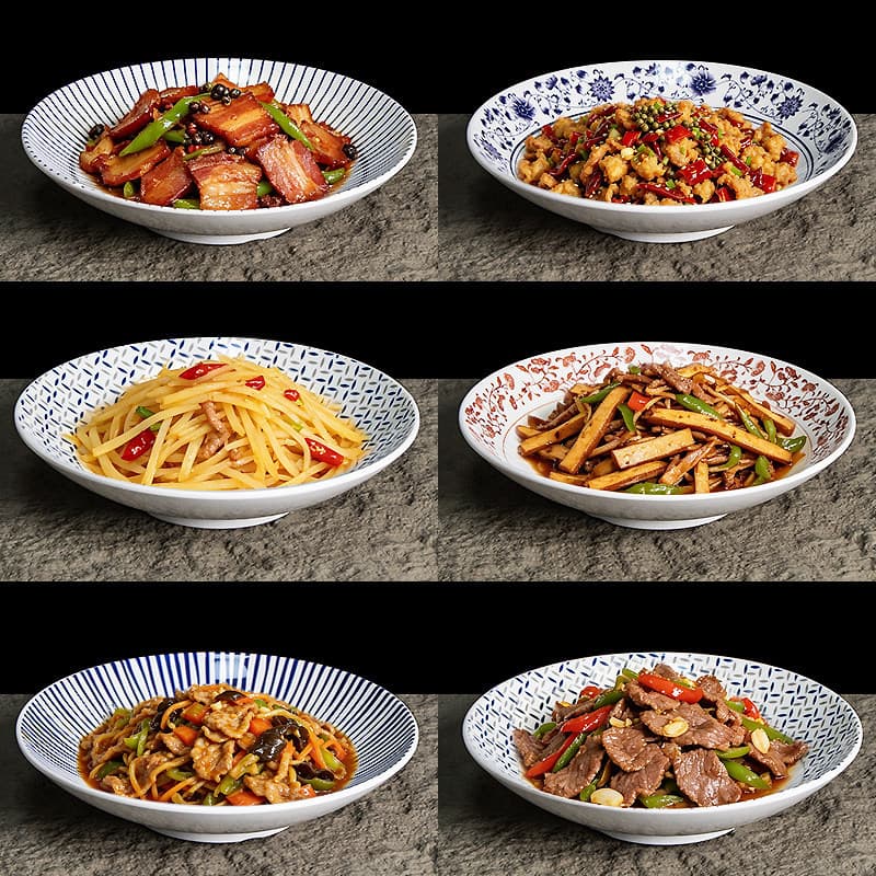 Chinese melamine tableware farmhouse Jiangxi small cooking plate Hunan Xiang cuisine restaurant cooking plate restaurant local cuisine restaurant plate