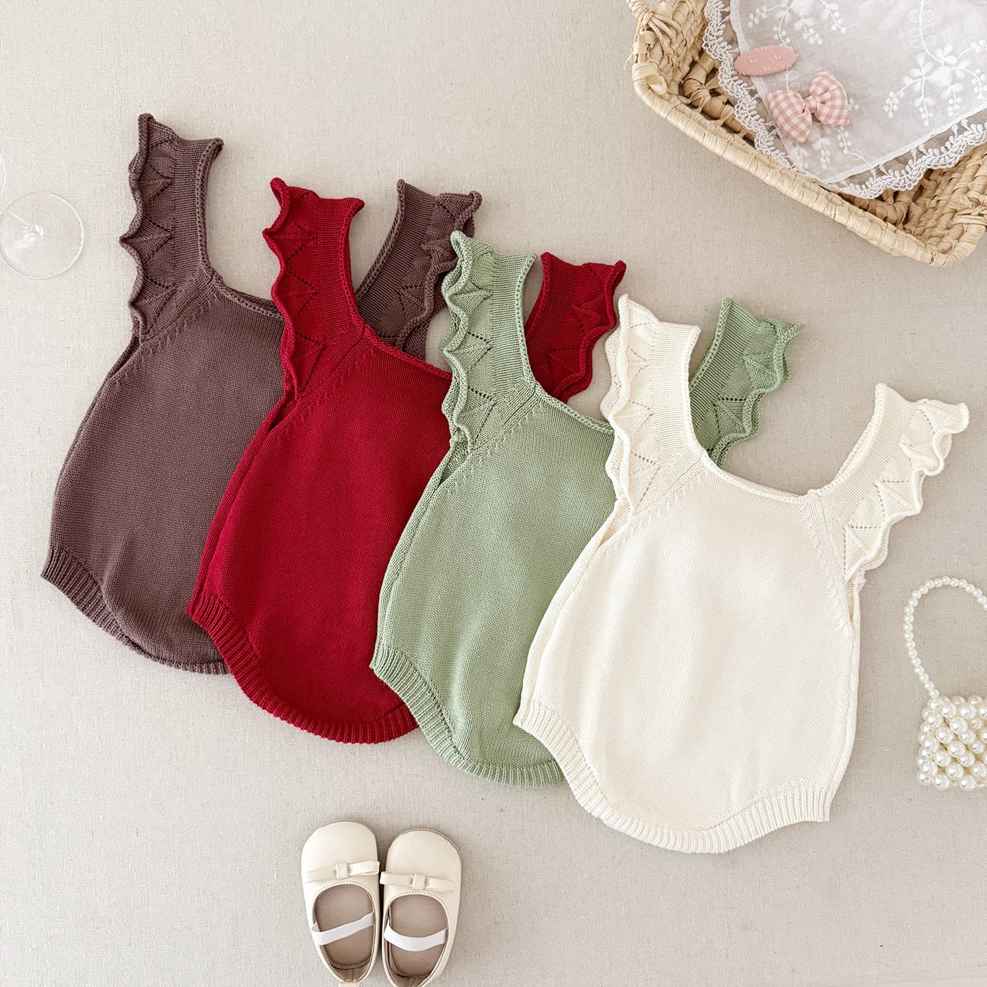 Newborn Baby Bodysuit 100% Cotton Summer Kids Sweater New Style Girls' Romper Spring Infant Clothing Comfortable Breathable