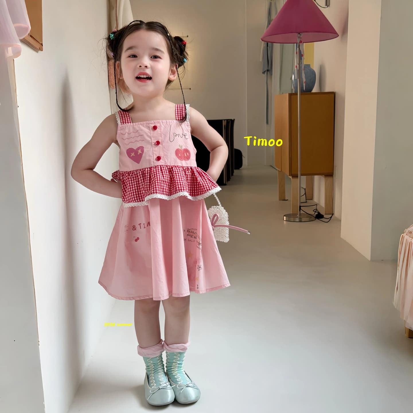 Girls dress summer new children's camisole dress baby summer cotton skirt Korean style children's clothing