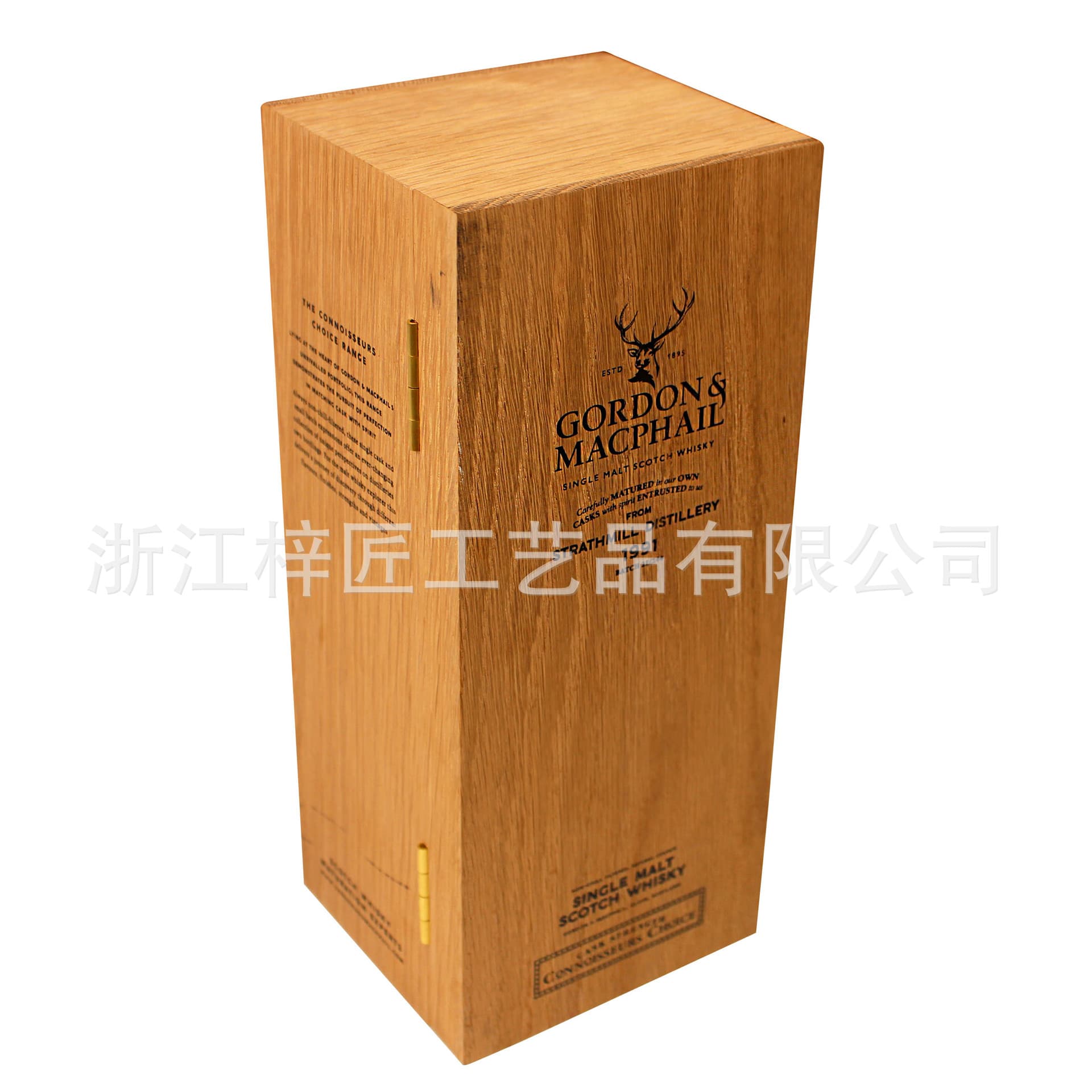 Factory wholesale oak matte whiskey wine box, red wine wooden packaging box, painted MDF wine cabinet, custom solid wood