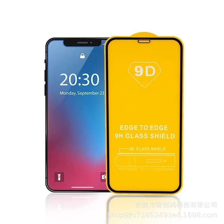 iPhone 16 Tempered Glass Screen Protector 9D for iPhone 14, Protective Film for iPhone 15 Pro Max Full Coverage Silk-Printed XR Screen Protector
