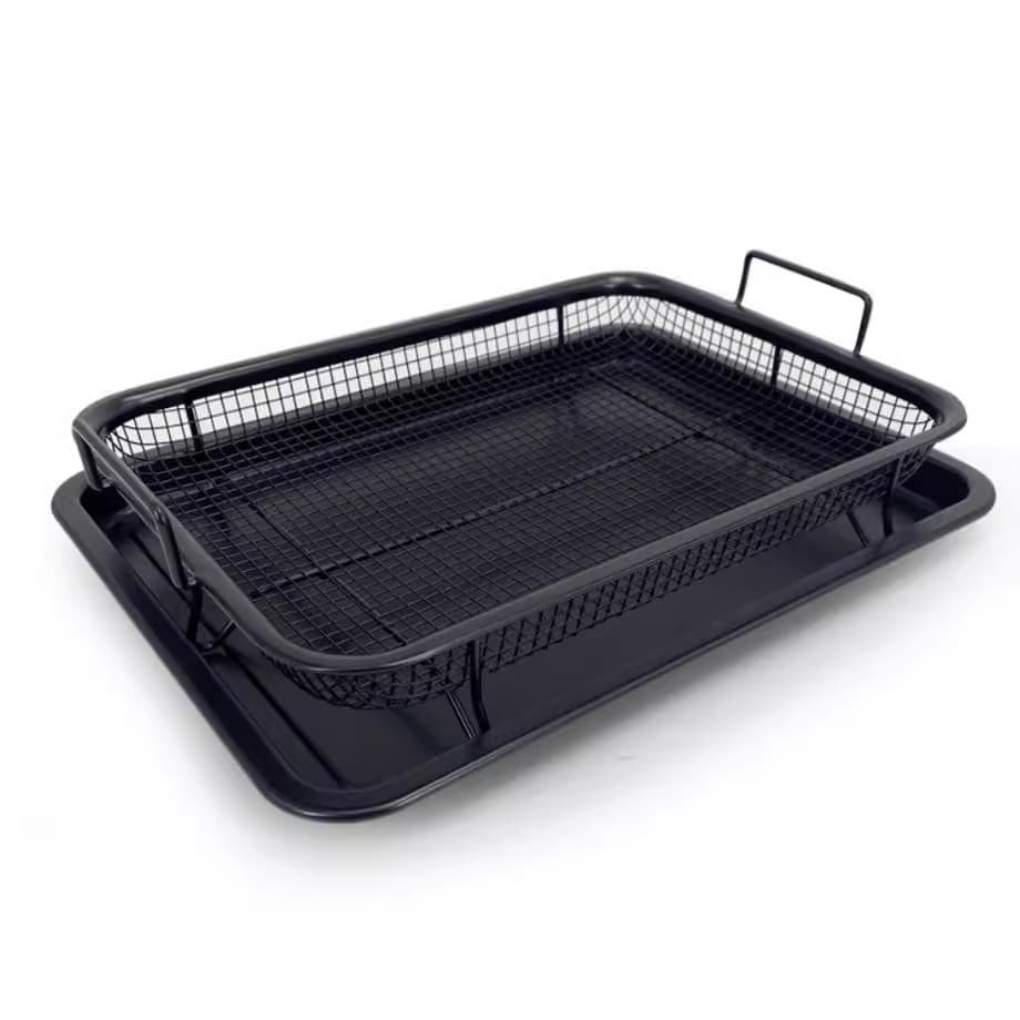 Stainless Steel Baking Pan Air Fryer Accessories Frying Basket Oven Baking Tray Outdoor Grill Pan BBQ Basket Set
