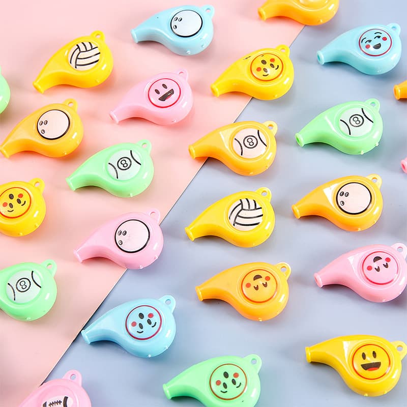 Sports Plastic Whistle Children's Toy Colorful Cheering Referee Whistle Fan Cheering Small Gift