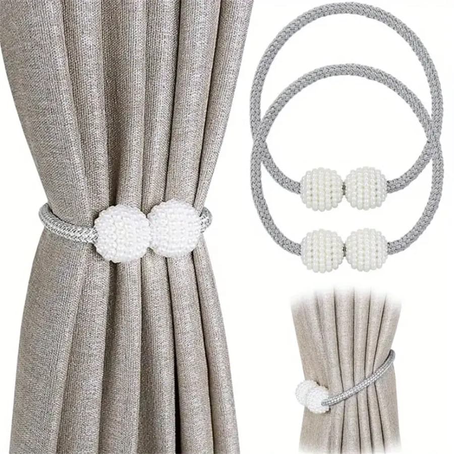 Manufacturer supplies curtain straps, simple string style, pearl magnetic buckle straps, curtain accessories, curtain buckles